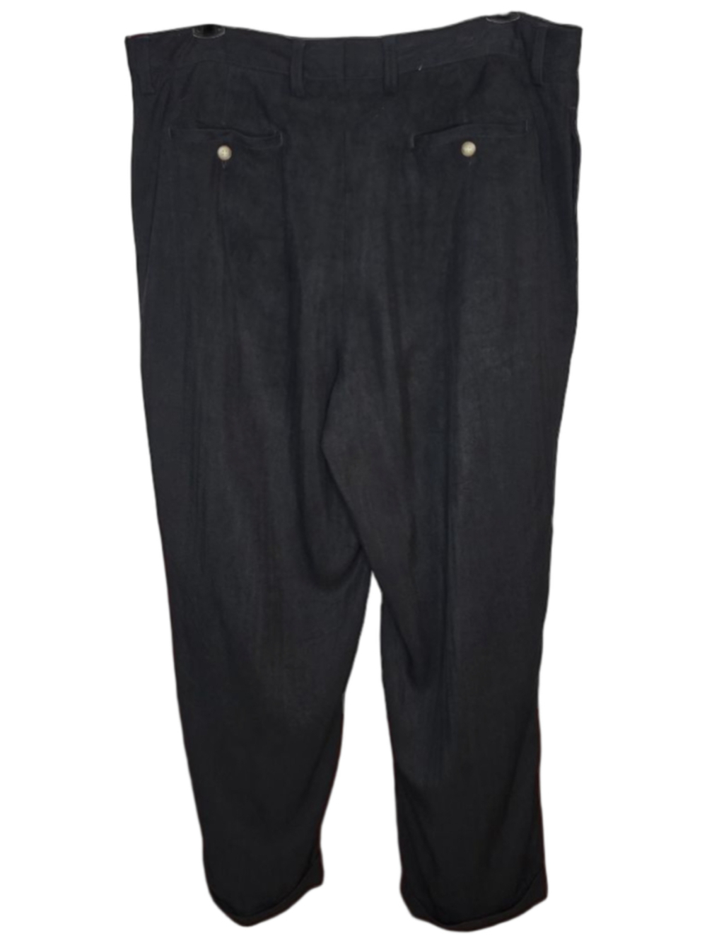 Tommy Bahama 100% Silk Black Pleated Cuffed Dress Pants Mens 38 - Picture 2 of 9